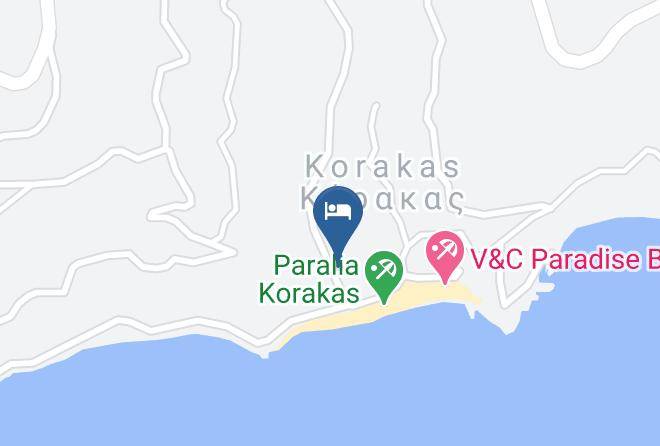 Korakas Beach Map