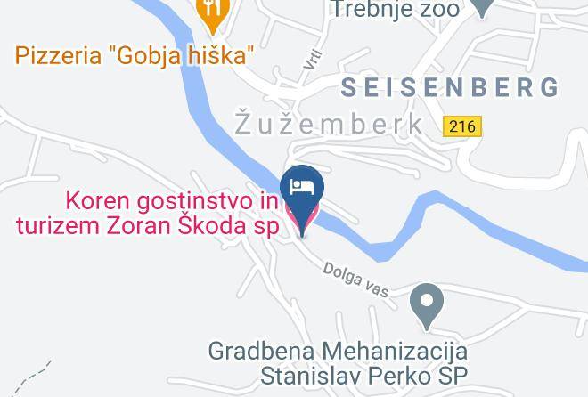 Zuzemberk - Koren Gostinstvo In Turizem Zoran Skoda Sp Maps