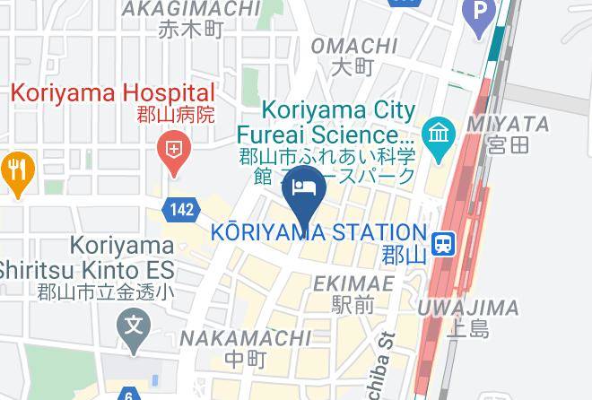 Koriyama City - Koriyama Washington Hotel Maps