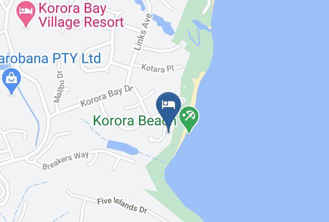 Coffs Harbour - Korora Bay Beach House Maps