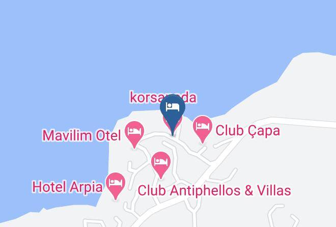 Kas - Korsanada Hotel Maps