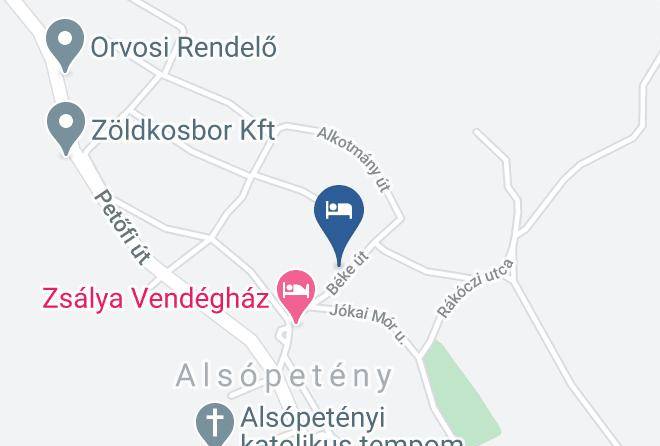 Alsopeteny - Kortefa Vendeghaz Maps