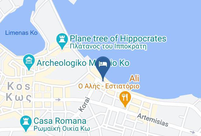 Kos - Kos Aktis Art Hotel Maps
