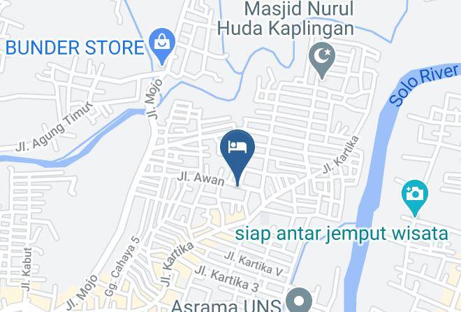 Surakarta - Kos Pondok Alam Sanur Maps
