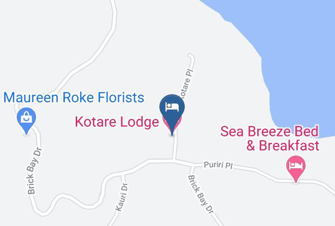 Snells Beach Sandspit - Kotare Lodge Maps