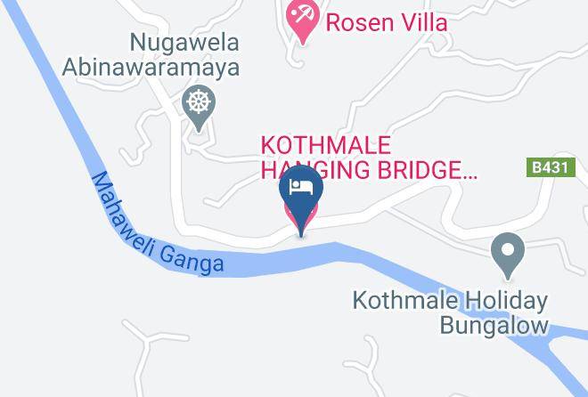 Kandy - Kothmale Hanging Bridge Holiday Bunglow Maps