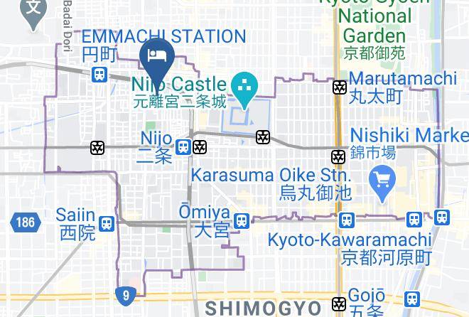 Kyoto City Nakagyo Ward - Kouhaku Nijo Maps