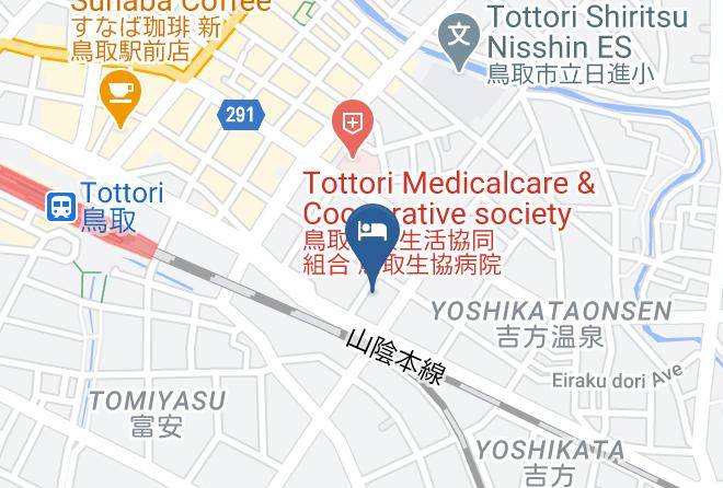 Tottori City - Kozeniya The Water Viewing Garden Inn Maps
