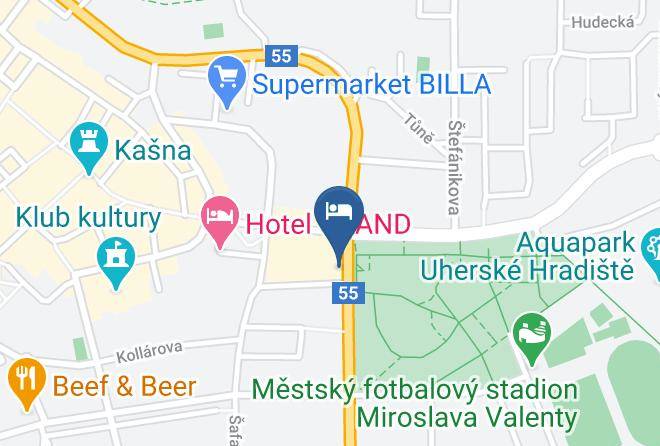Uherske Hradiste - Hotel U Hejtmana Sarovce Maps