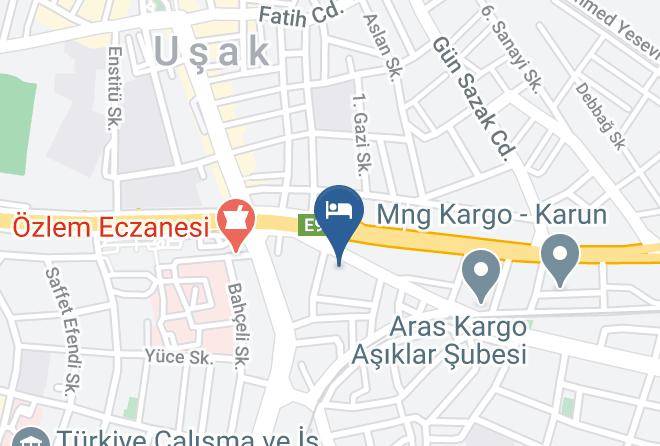 Usak Ataturk - Kremon Hotel Maps