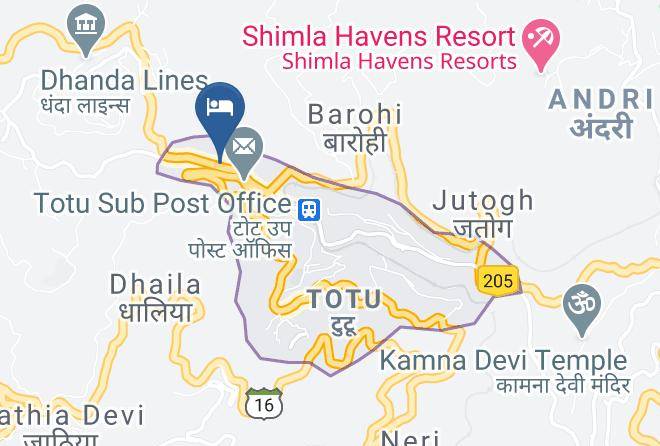 Shimla - Krishan Monal Food Center Maps