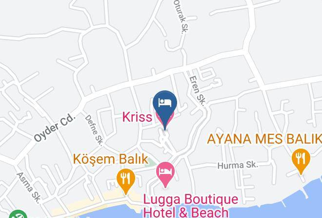 Bodrum - Kriss Hotel Maps