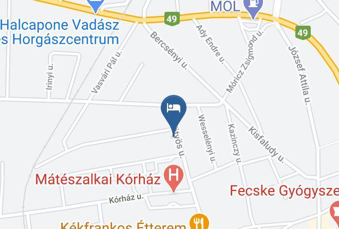Mateszalka - Kristaly Vendeglo Es Panzio Maps