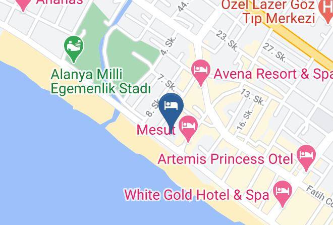 Alanya - Krizantem Hotel Maps