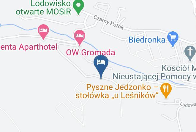 Krynica Zdroj Noclegi Jawor Map