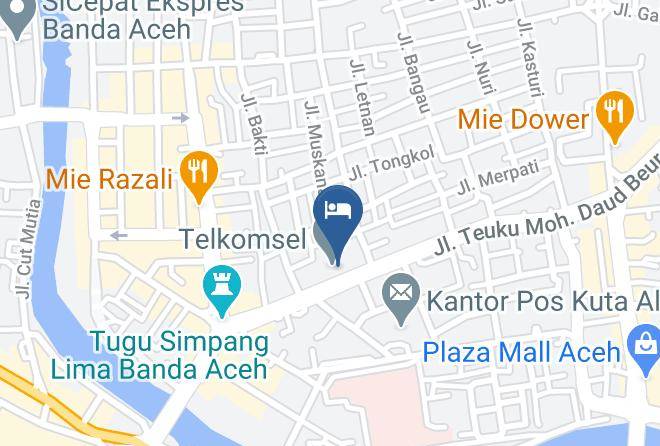Kota Banda Aceh - Kuala Raja Hotel Maps