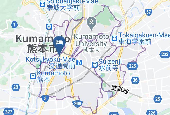 Kumamoto City Chuo Ward - Kumamoto Green Hotel Maps
