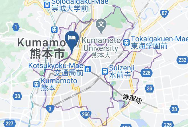 Kumamoto City Chuo Ward - Kumamoto Hotel Castle Maps