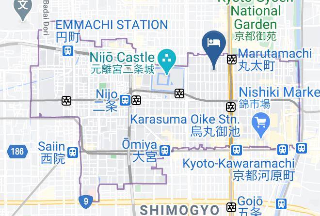 Kyoto City Nakagyo Ward - Kumo Machiya Benzaiten Maps