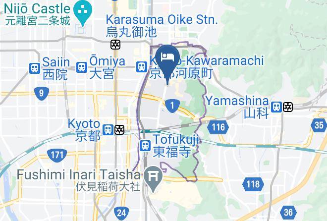 Kyoto City Higashiyama Ward - Kumo Machiya Kiyomizu Maps