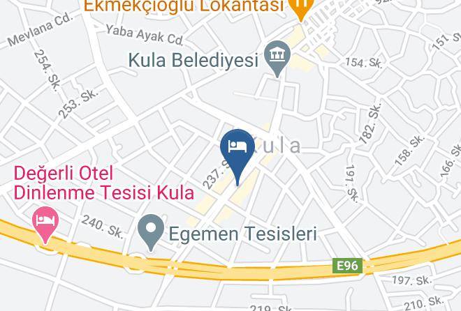 Kula - Kurcan Otel Maps