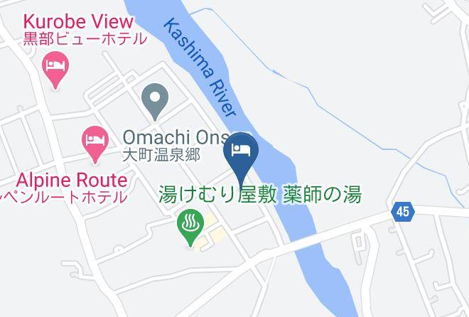 Omachi City - Kurobe Kanko Hotel Maps