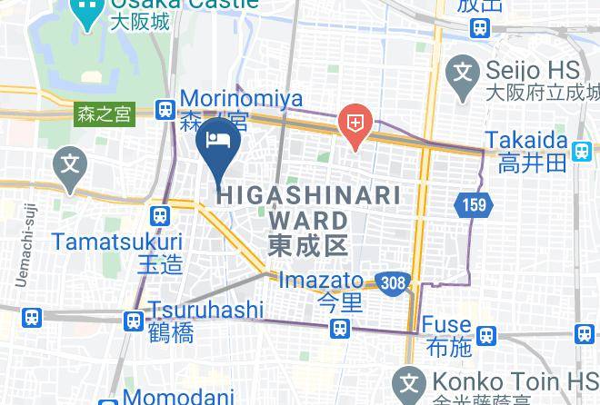 Osaka City Higashinari Ward - Kuru Tamatsukuri Maps