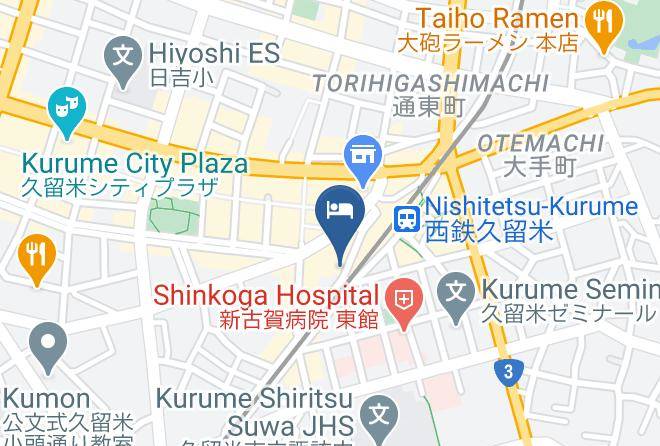 Kurume City - Kurume Hotel Esprit Maps