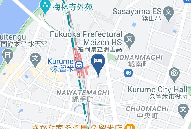 Kurume City - Kurume Station Hotel Maps