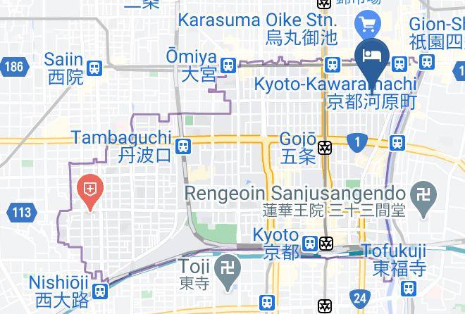 Kyoto City Shimogyo Ward - Kusamakura Kyoto Kawaramachi Maps