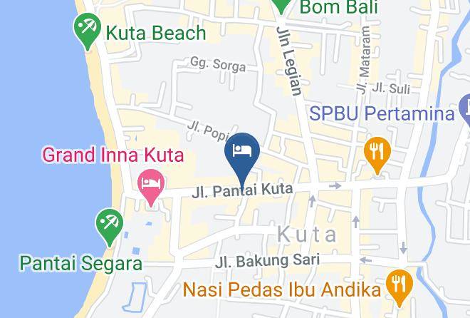 Badung Regency - Kuta Angel Boutique Hotel Maps