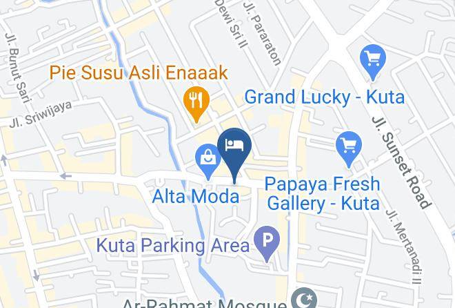 Kuta Central Park Hotel Bali Map