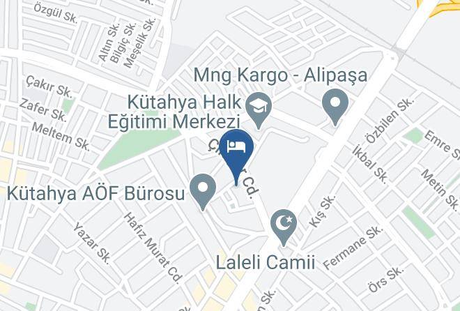 Kutahya Gaybiefendi - Kutahya Garden Otel Maps