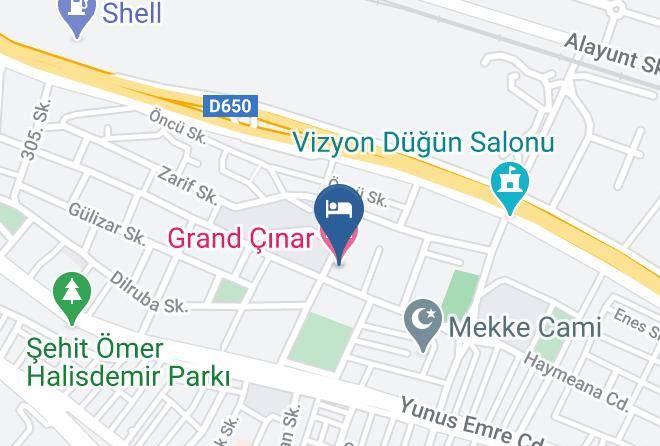 Kutahya Cumhuriyet - Grand Cinar Hotel Maps