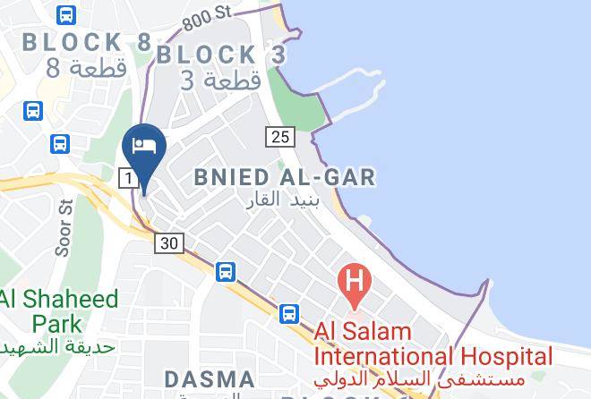 Kuwait Continental Hotel Map