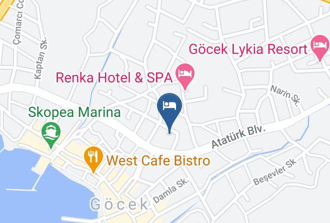 Fethiye - Kybele Hotel Gocek Maps