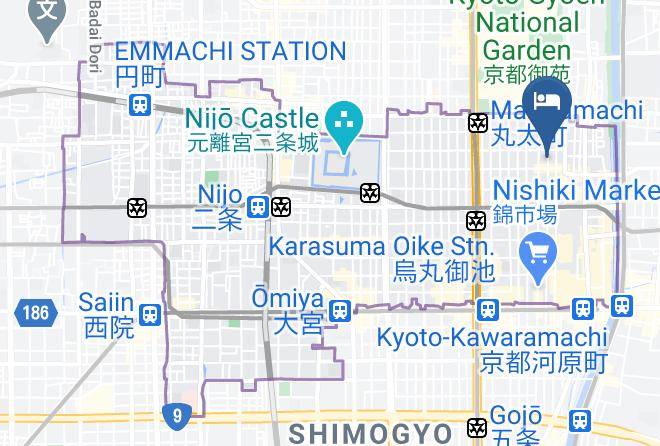 Kyoto City Nakagyo Ward - Kyo No Ondokoro Fuyacho Nijo 4 Maps