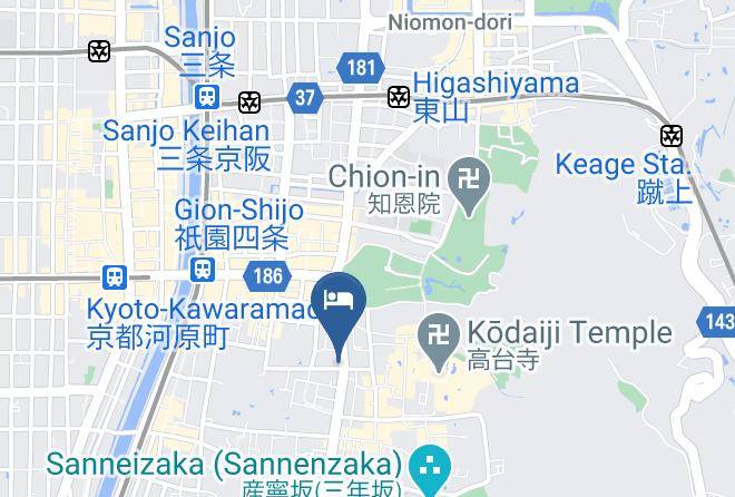 Kyoto City Higashiyama Ward - Kyomachiya Gion Comes True Maps