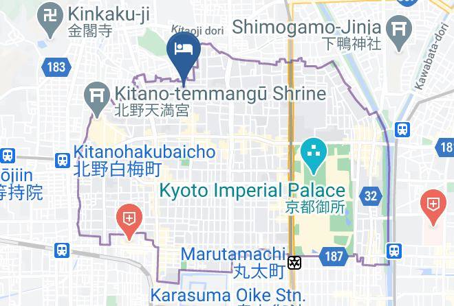 Kyoto City Kamigyo Ward - Kanki No Yado Nishijin Maps