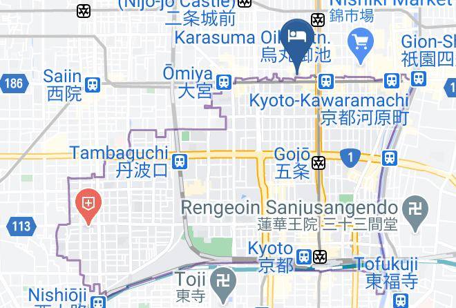 Kyoto City Shimogyo Ward - Kyomachiya Shijokarasuma An Maps