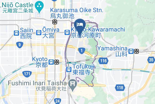 Kyoto City Higashiyama Ward - Kyomachiya Suite Rikyu Maps