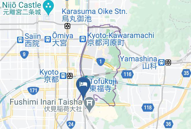 Kyoto City Higashiyama Ward - Kyonoya Tofukuji Maps