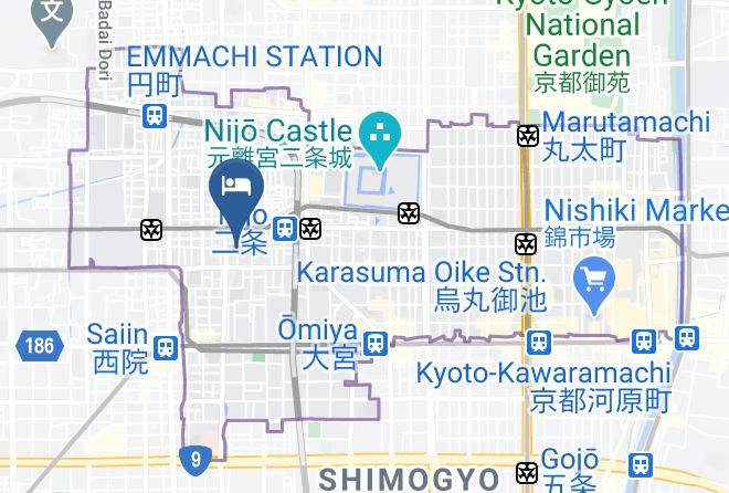 Kyoto City Nakagyo Ward - Kyonoyado Gekkou An Maps