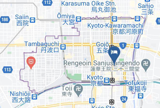 Kyoto City Shimogyo Ward - Kyoraku Ryokan Maps