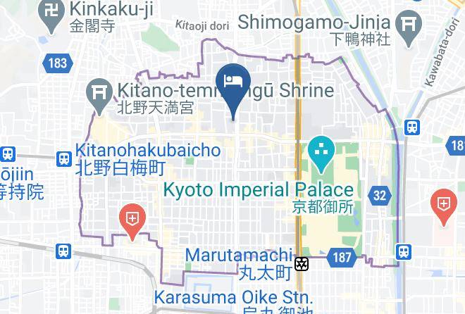 Kyoto City Kamigyo Ward - Kyoto City Hotel Maps