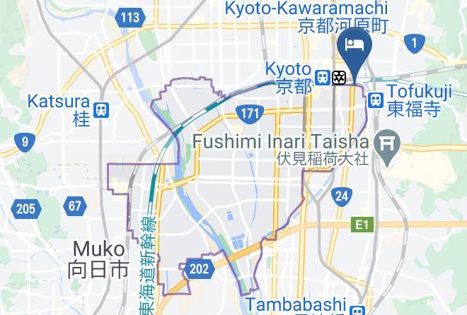 Kyoto City Minami Ward - Kyoto Crystal Hotel Maps