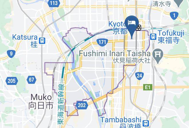 Kyoto City Minami Ward - Kyoto Dai Ichi Hotel Maps