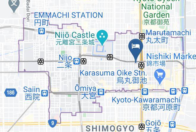 Kyoto City Nakagyo Ward - Kyoto Garden Hotel Maps