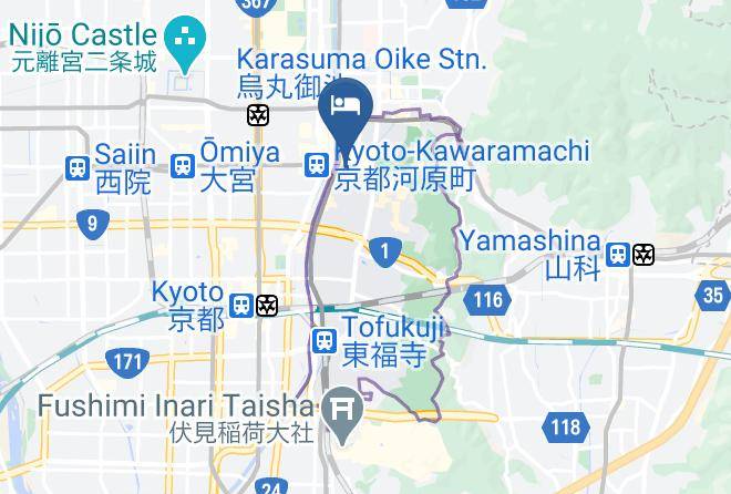 Kyoto City Higashiyama Ward - Kyoto Granbell Hotel Maps