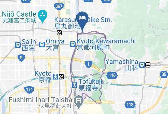 Kyoto City Higashiyama Ward - Kyoto Hana Hotel Maps